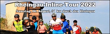 Rheingau-Inline-Tour mit Partyschiff am 6. August 2022 | Infos: www.wi-mz-inline.de |